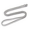 201 Stainless Steel Box Chain Necklace STAS-S105-JN929-1-50-3