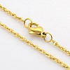 304 Stainless Steel Double Link Chain Necklaces for Men STAS-O050-02G-1