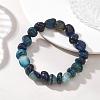 4Pcs Dyed Natural Dragon Veins Agate Beaded Stretch Bracelets for Women BJEW-JB13047-6