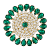 Brass Rhinestone Applique DIY-FG0009-88B-1