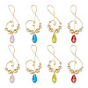 40Pcs 4 Styles Glass & Synthetic Hematite Pendants PALLOY-GO00043-1