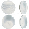 2Pcs 2 Styles Marble Pattern Porcelain Cup Coasters AJEW-CP0009-18A-6