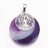 Natural Agate Pendants G-F573-C22-2