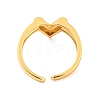 Hollow V-Shaped Brass Open Cuff Rings RJEW-Q781-15G-3