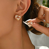 Vintage Casual Brass Irregular Stud Earrings for Women KL3574-1-1