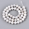 Tibetan Style Natural Agate dZi Beads Strands G-T144-36B-02-2