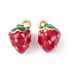 Brass Enamel Charms KK-G462-29MG-1