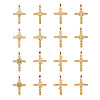 Fashewelry 8Pcs 8 Style Brass Micro Pave Clear Cubic Zirconia Pendants ZIRC-FW0001-02-2