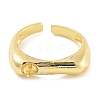 Rack Plating Brass Open Cuff Ring Settings KK-Z071-32G-2