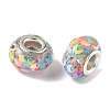 Transparent Resin Rondelle European Beads RESI-S023-04-2