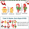 AHADERMAKER 55pcs 11 styles Opaque Christmas Resin Cabochons CRES-GA0001-13-2