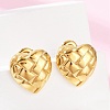 304 Stainless Steel Textured Stud Earrings EJEW-G423-28B-G-2