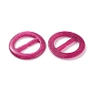 Flat Round Resin Buckle Clasps CRES-WH0013-15H-2