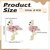 8Pcs Alloy Enamel Pendants FIND-LP0004-11-2