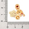 Christmas Theme Brass Micro Pave Cubic Zirconia Pendants KK-C076-27G-07-3