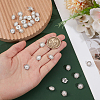 30Pcs 1-Hole Alloy Rhinestone Shank Buttons BUTT-MA0001-08B-3