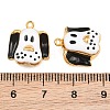 304 Stainless Steel Enamel Pendants SA-CBA033B-01G-01-3