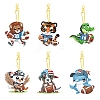 DIY Diamond Painting Animal & Rugby Keychain Kits PW-WG74B58-01-5