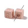 Rubberized Style Transparent Acrylic Beads OACR-K007-014A-2