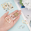 BENECREAT 16Pcs 2 Colors Brass Linking Rings KK-BC0012-36-3