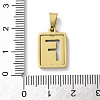 304 Stainless Steel Alphabet Pendants STAS-S152-01G-F-3