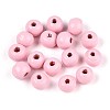 Spray Painted Round Natural Schima Wood Beads WOOD-A018-6mm-05-1