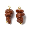 Synthetic Goldstone Pendants KK-P242-31G-06-1