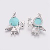 Synthetic Turquoise Pendants G-F573-A04-2