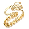304 Stainless Steel Cable Chain & Ball Chain Necklaces for Women NJEW-F340-02G-2