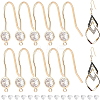 12Pcs Brass Earring Hooks KK-BC0008-48-1