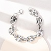 304 Stainless Steel Coffee Bean Link Chain Bracelets for Women Men LS-BJEW-F529-10B-P-1