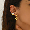 3 Pairs Stainless Steel Heart & Round Earring Sets UL3756-4