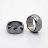 Faceted Magnetic Synthetic Hematite Finger Rings X-RJEW-J005-02-1