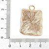 Brass Enamel & Natural Pearl Rectangle with Flower Pendants KK-K351-51G-01-3