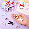 50Pcs 10 Colors Bowknot Polyester & Alloy Alligator Hair Clips PHAR-TA0001-16-7