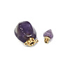 Faceted Natural Amethyst Pendants G-H252-B05-3