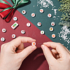 100Pcs Christmas Theme Printed Opaque Acrylic Beads OACR-SP0001-93-4