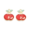 Light Gold Plated Alloy Enamel Pendants PALLOY-N176-25A-RS-1