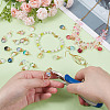 30Pcs Glass Pendants PALLOY-DR00005-4