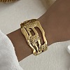 Ocean Theme 304 Stainless Steel Cuff Bangles for Women BJEW-Z171-01G-03-1