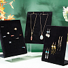   3Pcs 3 Styles Velvet Finger Ring & Necklace & Earring Display Stands ODIS-PH0001-60A-6