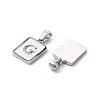 304 Stainless Steel Pave Shell Pendants STAS-G327-01P-G-2