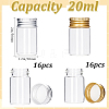 SUNNYCLUE 32Pcs 2 Colors Clear Glass Bottles Bead Containers CON-SC0001-07B-2