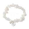 Natural White Moonstone Stretch Bracelets BJEW-JB11147-04-1