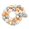 Electroplated Shell Pearl Beads Strands BSHE-H113-03A-2