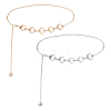 2Pcs 2 Colors Moon & Star Zinc Alloy Waist Body Chains AJEW-HS0001-12-1