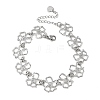 Hollow Hammered 304 Stainless Steel Link Chain Bracelets for Women BJEW-F539-01C-P-3