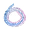 Transparent Painted Glass Beads Strands X1-DGLA-A034-T2mm-A08-5