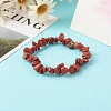 Natural Red Jasper Chip Beads Stretch Bracelets for Children BJEW-JB06388-09-2