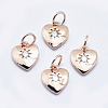 Brass Micro Pave Cubic Zirconia Charms RB-I078-67RG-NR-1